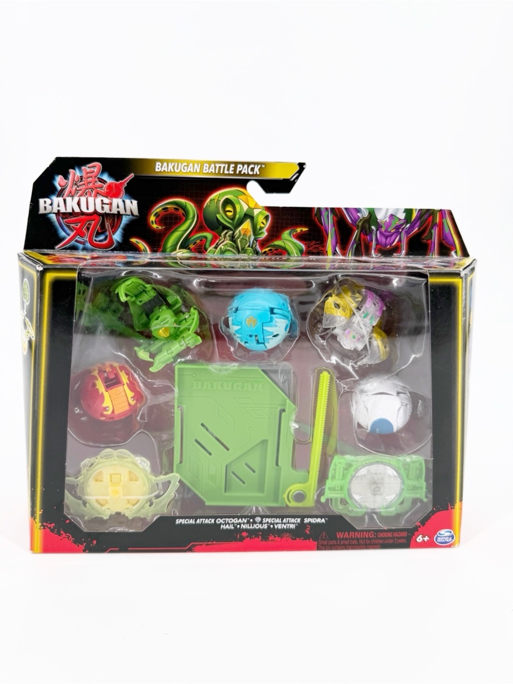 New Bakugan Battle 5-Pack Special Attack Octogan, Spidra, Hail, Nillious, Ventri